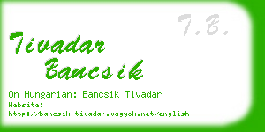 tivadar bancsik business card